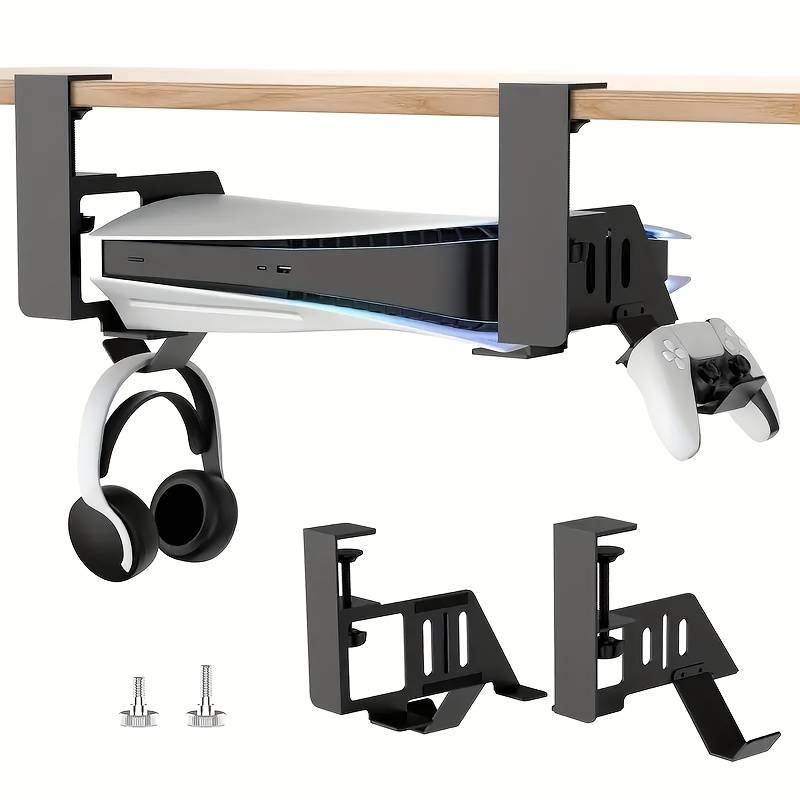 TEMU A Punch-free For Ps5 Stand For Under-table Storage, Suitable For . A Fixed Horizontal Installation That Suspended Or Under A Table, Designed For Cooling And Dust-proofing