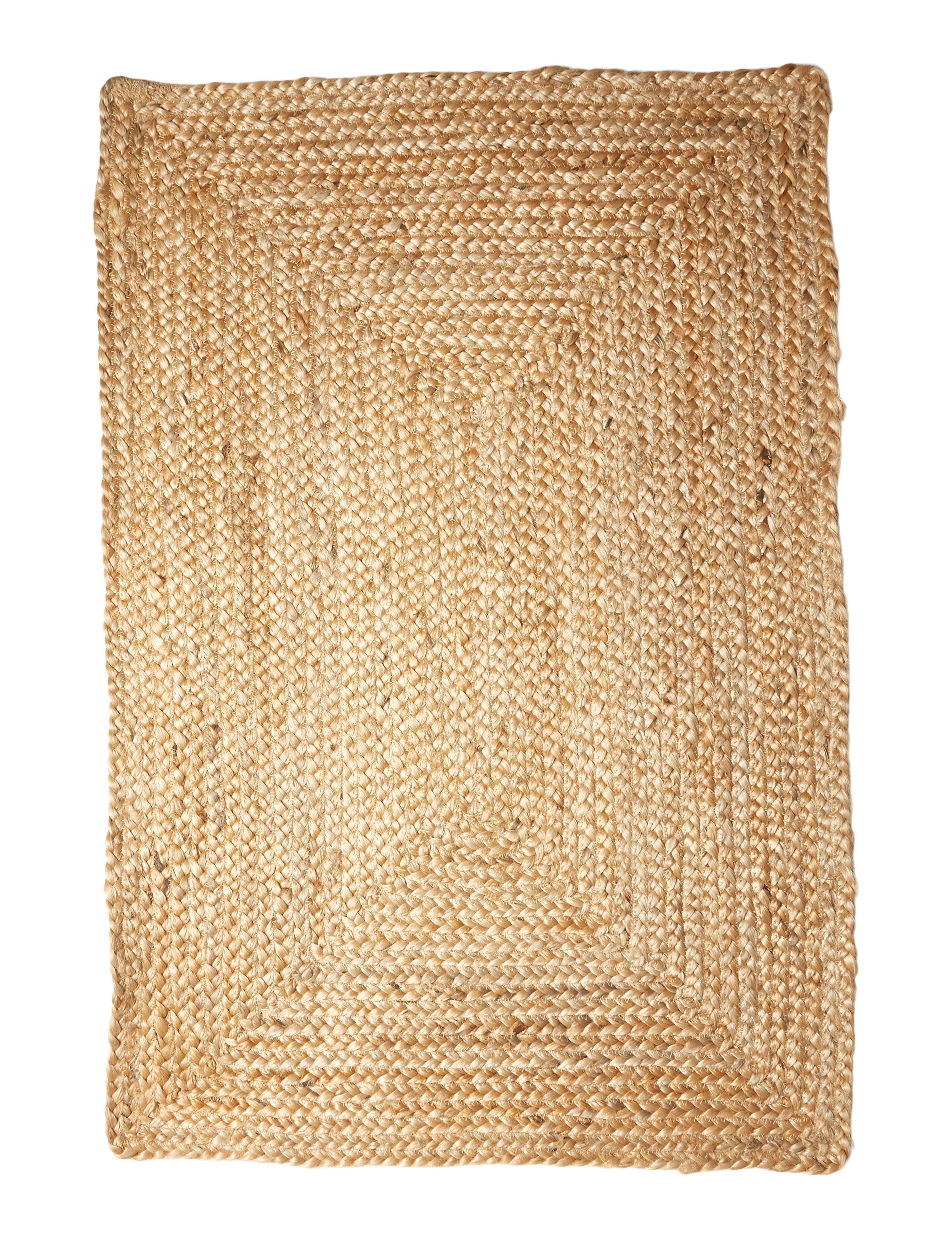 Jute tæppe 120 x 180 cm - natural/mix