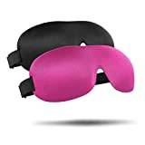 Molirex 3D-sovmask nattmask – 2-pack sovglasögon kvinnor och män, med justerbar rem ögonmask