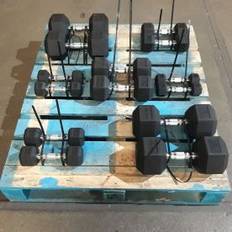 Body Power 140Kg Rubber Hex Dumbbell Set (Returns/Ex-Display)