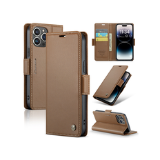 iPhone 14 Pro Max - CaseMe™ Neo Læder Cover / Pung - Brun