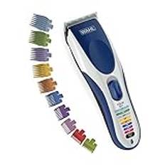 Wahl Clipper Color Pro sladdlösa uppladdningsbara hårklippare, hårtrimmers, 21 stycken hårklippningskit, färgkodade guidekammar för män, barn och bebisar av varumärket som används av professionella