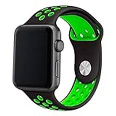 Cool rem för Apple Watch Series 1/2 / 3/4 / 5/6 / 7 / SE (38/40mm) Sport Svart