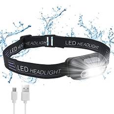 Flintronic LED-pannlampa, USB-pannlampa, uppladdningsbar LED-pannlampa, IPX6 vattentät pannlampa ficklampa, ultralätt superljus 160 lumen huvudlampor med rörelsesensor och röda ljuslägen