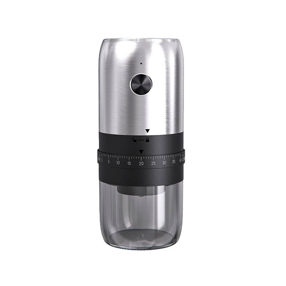 Coffee Grinder Charge Professional Stronger Adjustable Grinding Machine Portable Vacation Travel Cafe Grinder Silver