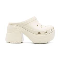 Crocs, Sko, Dame, Beige, 38 EU, Hvide Siren Clog Hælede Sandaler