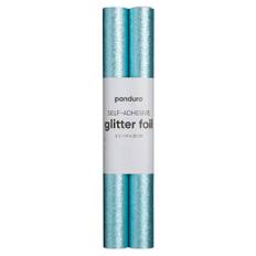 Självhäftande glitterpapper ljusblå, 2 rullar à 25×100 cm - Blå