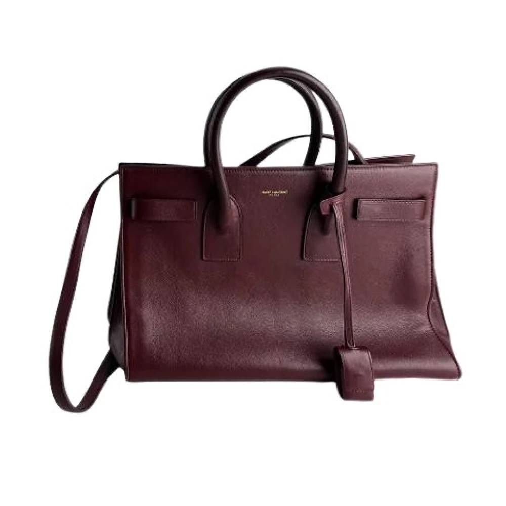 Saint Laurent Vintage Pre-owned Vintage Håndtaske - Vintage - Dame - Rød - ONE SIZE - Læder