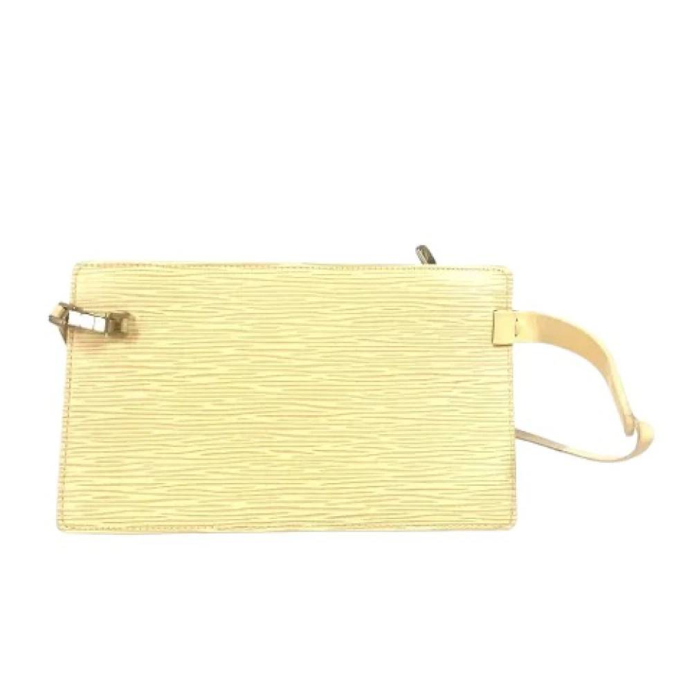 Louis Vuitton Vintage Pre-owned Pouch- Sling Bag - Vintage - Dame - Gul - ONE SIZE - Læder