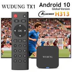 WUDUNG TX1 Mini Android 10 Smart TV-box Allwinner H313 2.4G Wifi 4K HD 2GB 16GB Set Top Box Mediaspelare 1G 8G TV-BOX - Svart