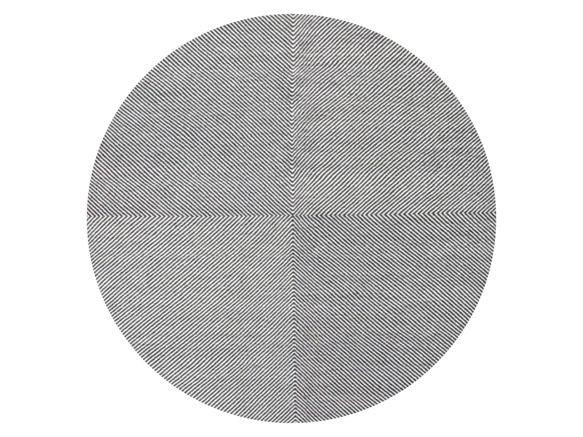 C. Olesen - Berlin rundt tæppe - Ø140 cm / Grey/White