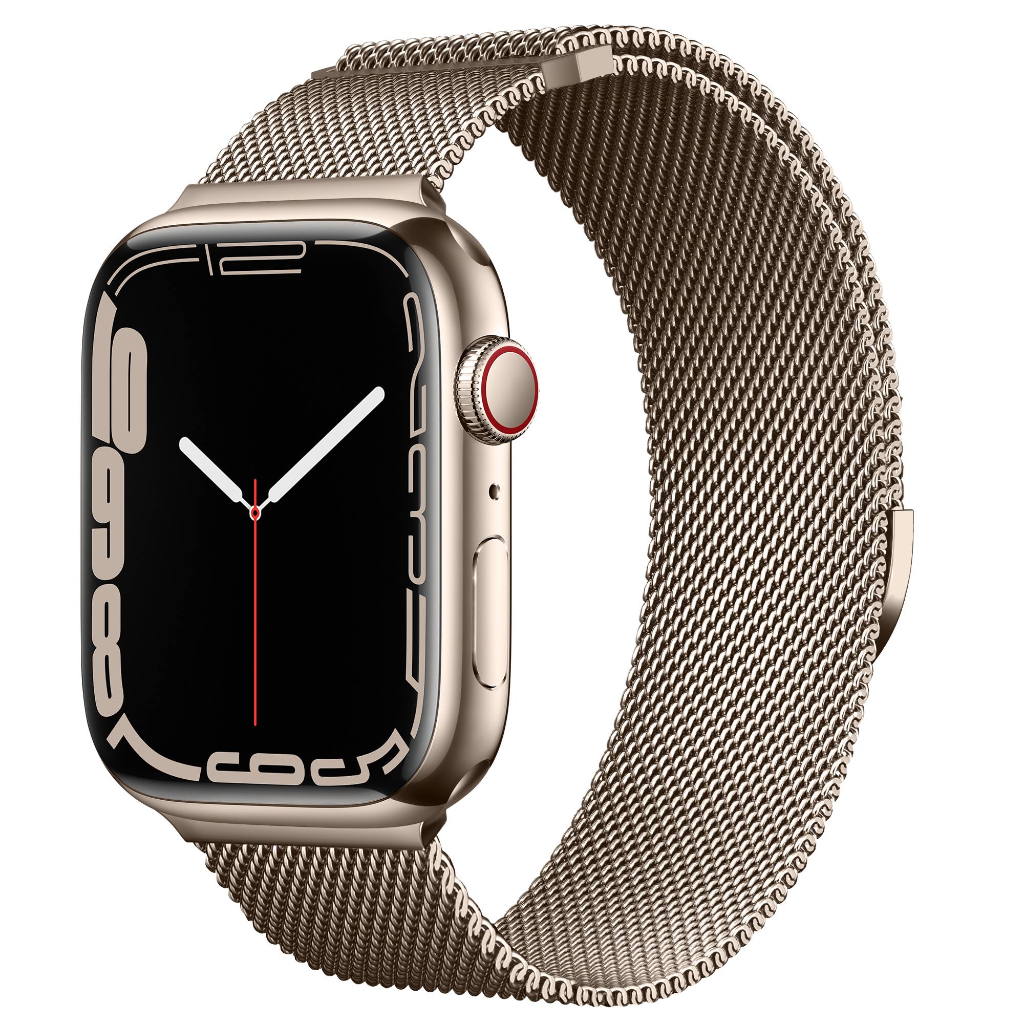 Apple Watch Series 9 41mm Armband Milanese Loop, Champagneguld