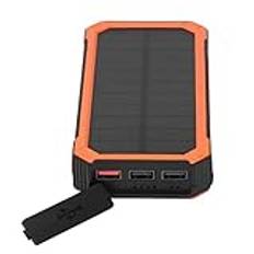 Solar Power Bank 30000mAh, Portable Wireless Phone Charger Supports 10W Wireless Charging, PD Fast Charging, SOS Function and LED Light, for Outdoor Use