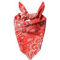 Red Paisley Pet Bandana - Large