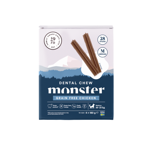 Monster Dog Dental Chew GrainFree Chicken M (28-pack)