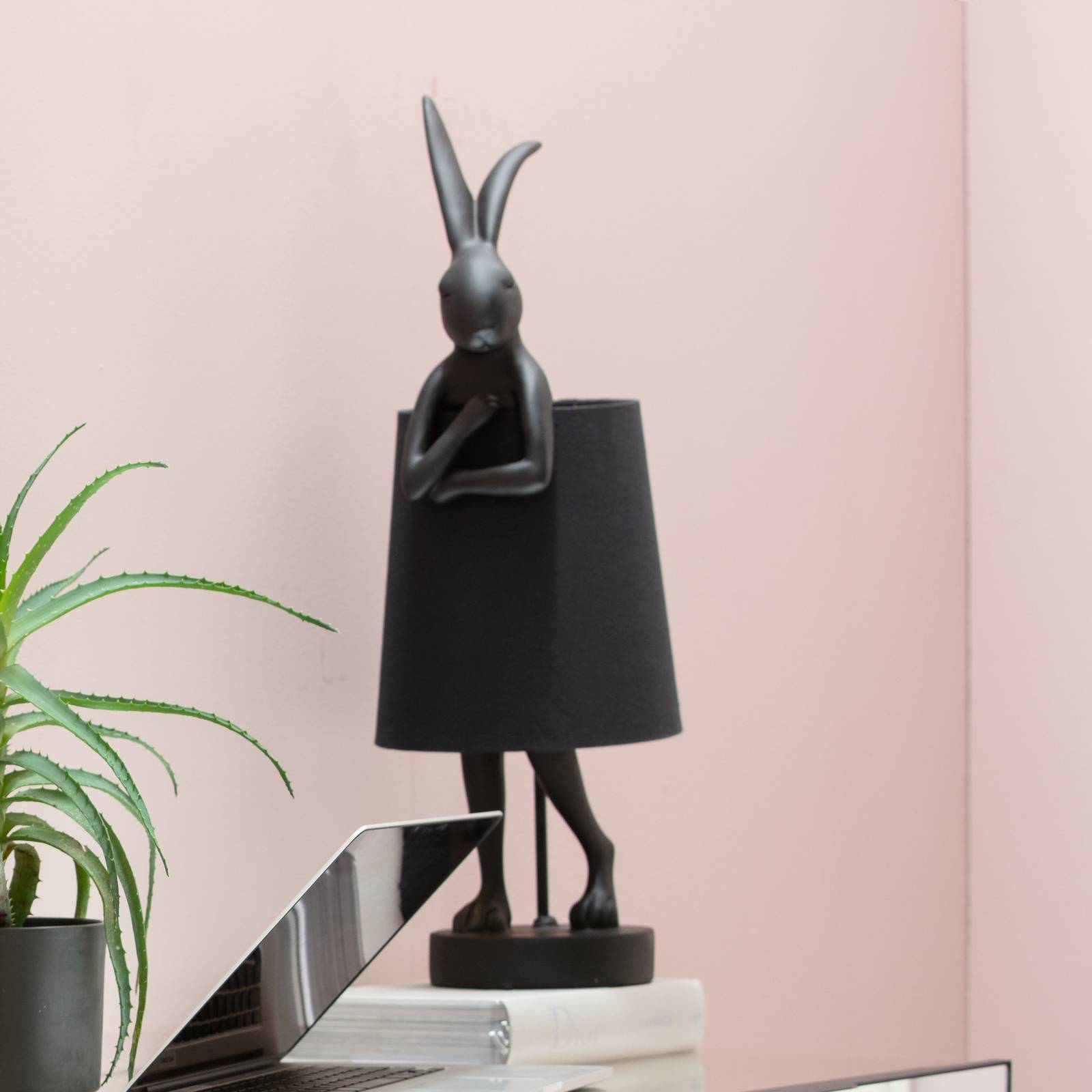 KARE Bordslampa Animal Rabbit, Svart, Vardagsrum / matsal, Syntetmaterial, Design, Bordslampa
