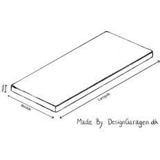 Læderhynde efter mål - L. 250-300cm & B. 0-50cm & H. 4 cm / Sort læder