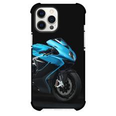 Motorbike MV Agusta Phone Case For iPhone Samsung Galaxy Pixel OnePlus Vivo Xiaomi Asus Sony Motorola Nokia - Motorbike MV Agusta F3 RR Skyblue Color Front View On Dark Background