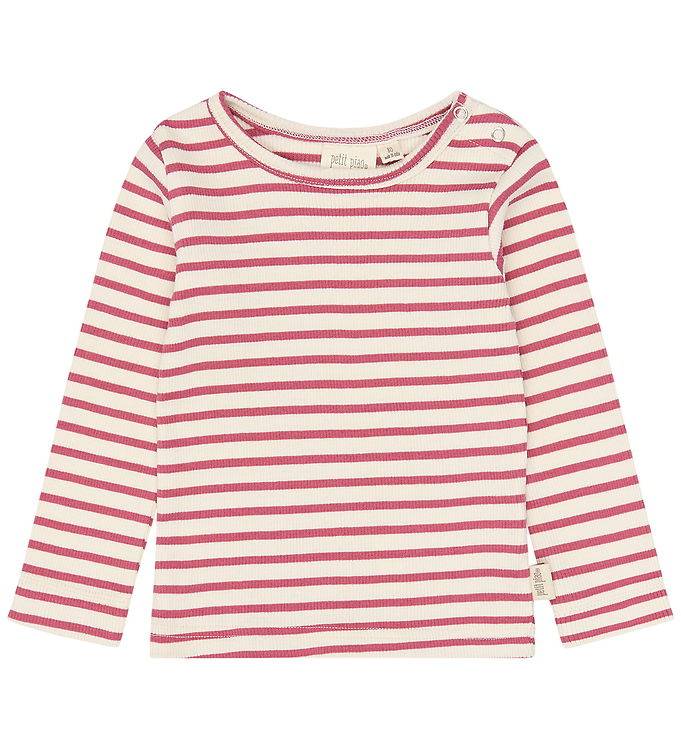 Petit Piao Tröja - PPSky - Mauvewood Striped - Petit Piao - 4 år (104) - Tröja
