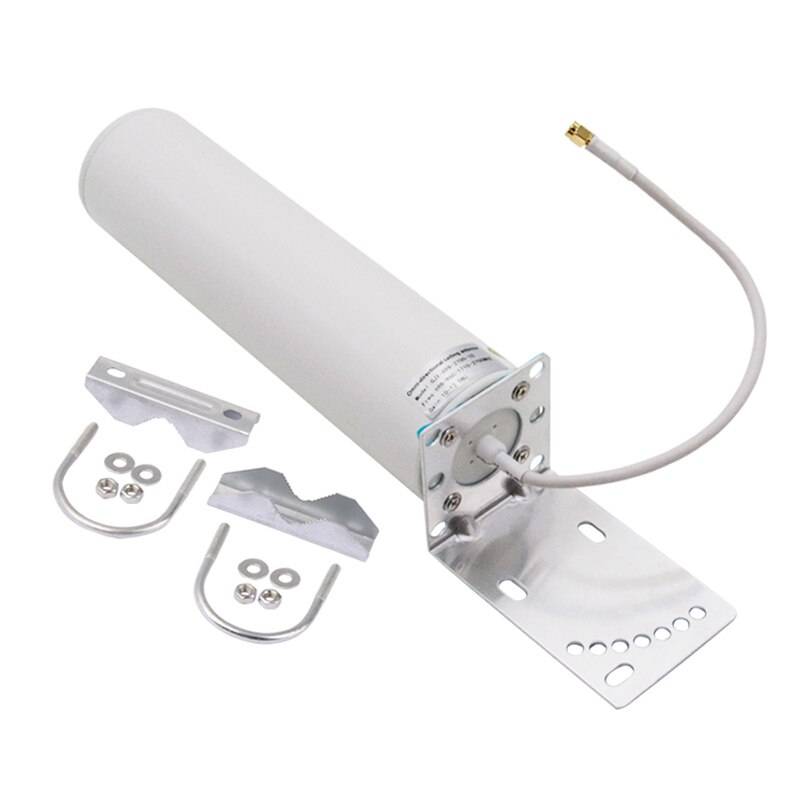 Wifi antenn crc 9 4g lte utomhusantenner sma omni antenne 3g ts9 med 5 meter kabel med dubbla anslutningar för huawei zte routermodem - Med sma-kontakt