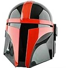 Mesicon World star wars svart och röd mandolorian stålhjälm. Halloween & julklapp artikel