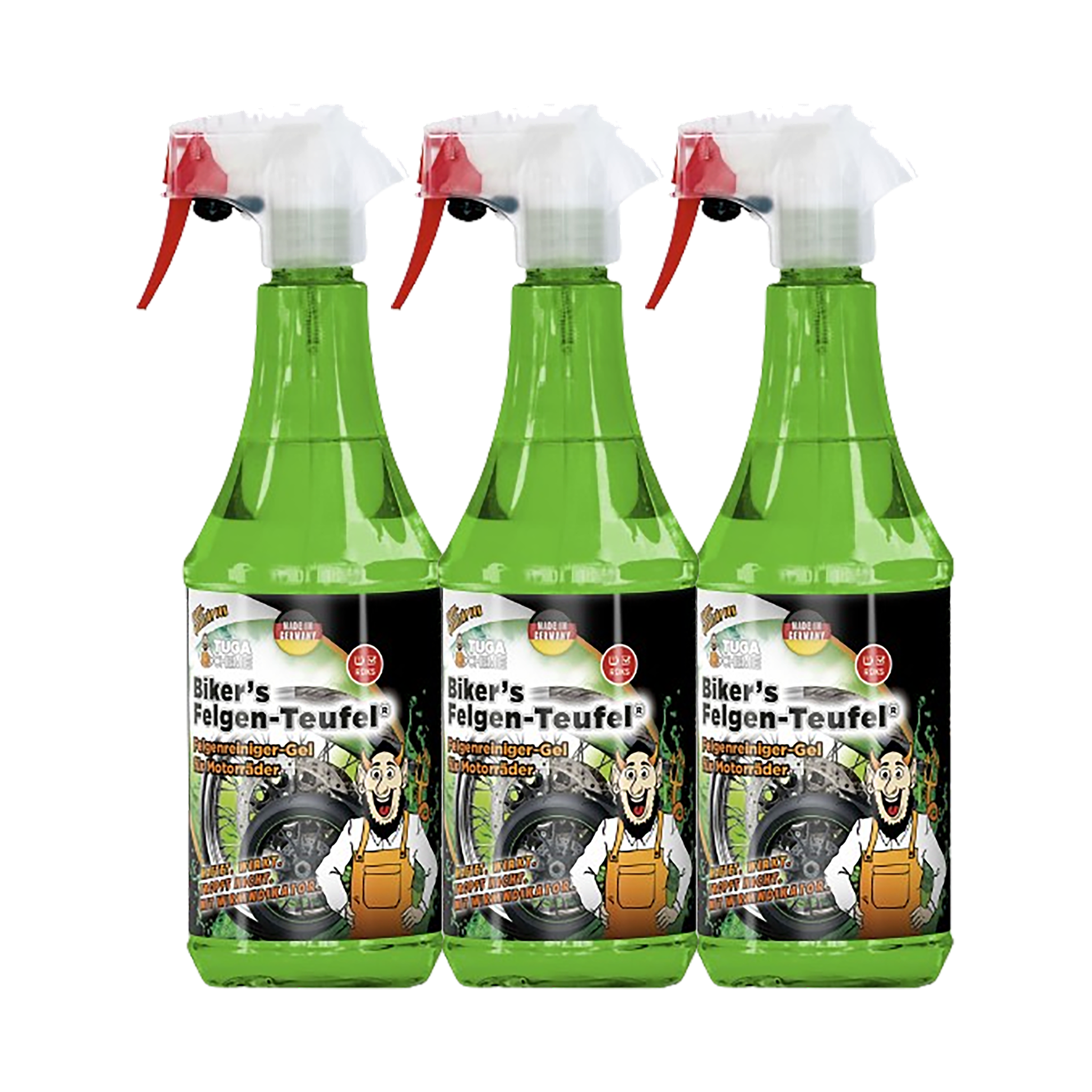 Biker's Felgen-Teufel® Felgenreiniger für "Motorrad" - 3x 1000 ml / 3 Liter