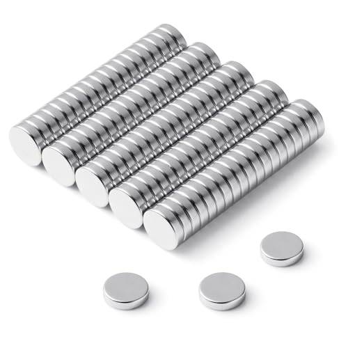 BTLIN Neodym Magnet Små, Starka Liten Rund Magneter för Kylskåp, whiteboard, kontor, Hantverk, 8x2 mm 60 Stycken