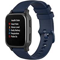 Chofit Silikonband som är kompatibla med Garmin Venu Sq Music Strap, mjuk ersättning sportarmband armband armband för Garmin Venu Sq Music/Venu Sq/Venu Smartwatch (blå)