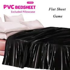 Oilproof Pad EVA Plastic Leather SPA Waterproof Sheet PVC Adult Game Hypoallergenic Mattress Cover Bedding Queen King Bedding Toy Bedroom - Black - Multi-size