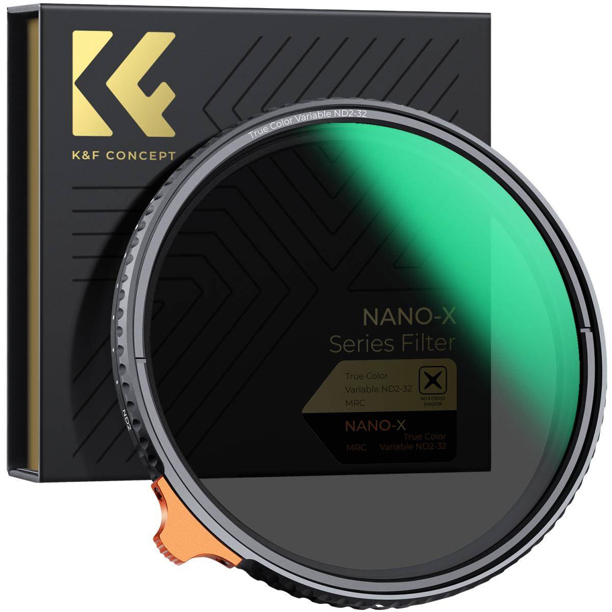 KENTFAITH 67mm True Color Variable ND2-32 (1-5 Stops) ND Lens Filter, Adjustable Neutral Density Filter with 28 Multi-Layer Coatings Nano-Xcel Series