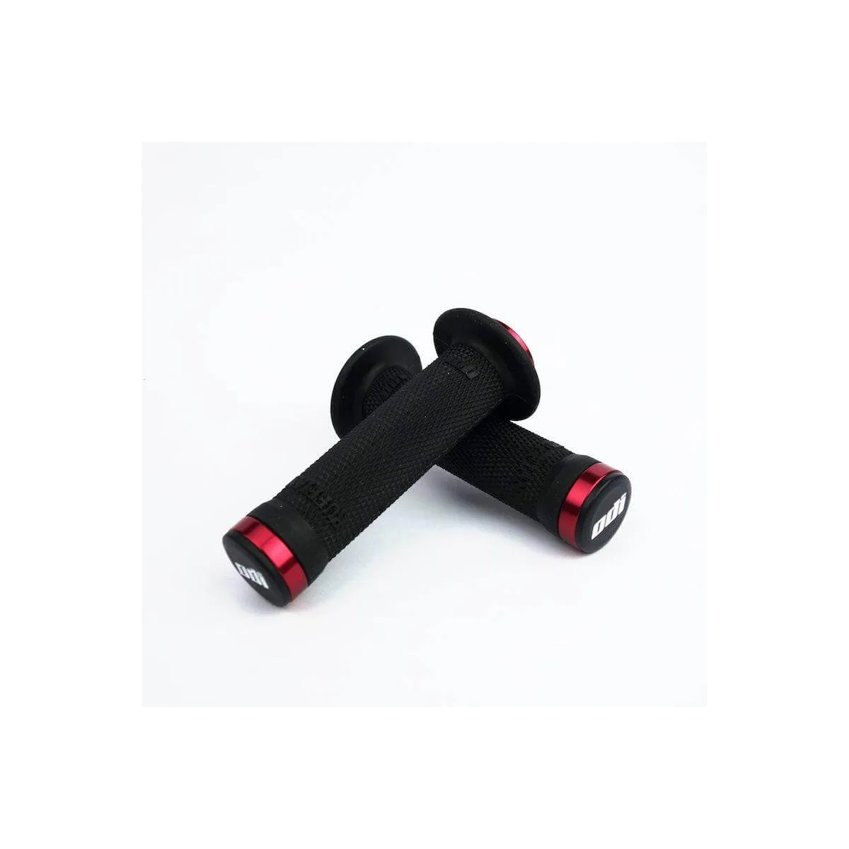 Odi Bmx Ruffian Lock-On Grips Black/Red Clamps - 143 mm