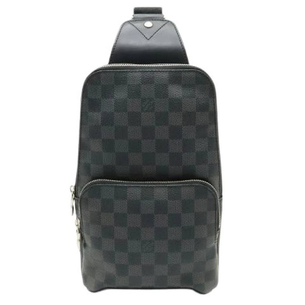 Louis Vuitton Vintage Pre-owned Avenue Damier Graphite skuldertaske - Vintage - Herre - Sort - ONE SIZE - Uld