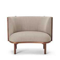 RF1904 | Sideways Loungestol  valnød, olie, Re-wool 0218, Naturfarvet papirgarn