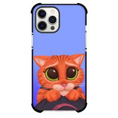 Shrek Puss In Boots Phone Case For iPhone Samsung Galaxy Pixel OnePlus Vivo Xiaomi Asus Sony Motorola Nokia - Puss In Boots Sad Violet Background