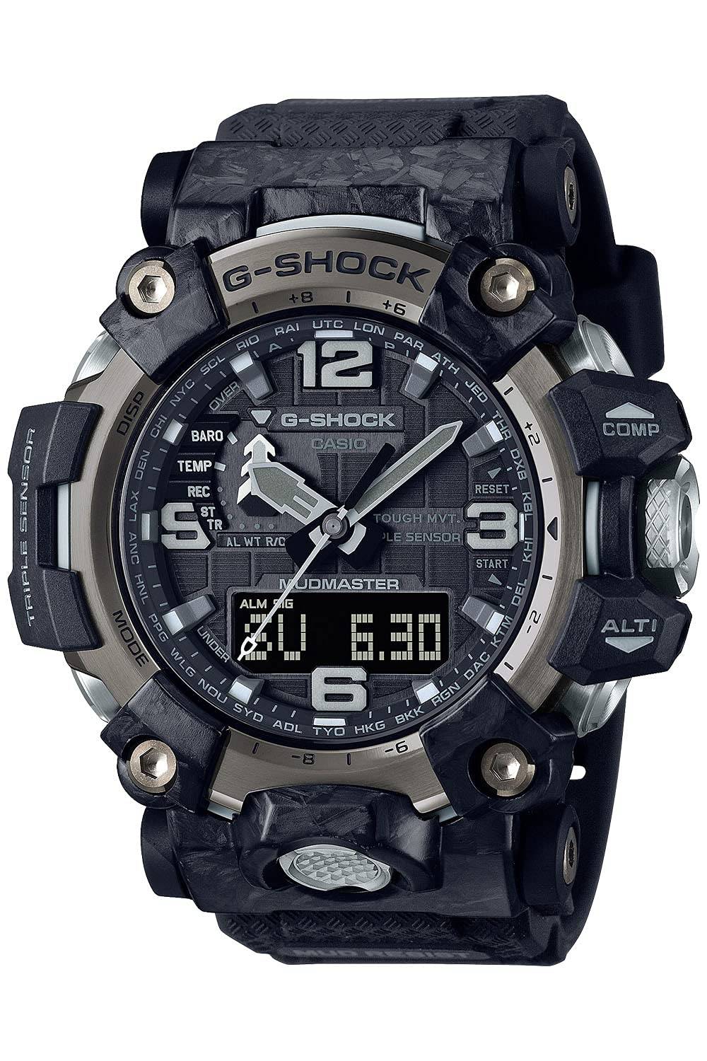 Casio MUDMASTER Solur Svart G-Shock Radiostyrt GWG-2000-1A1JF Herr svart