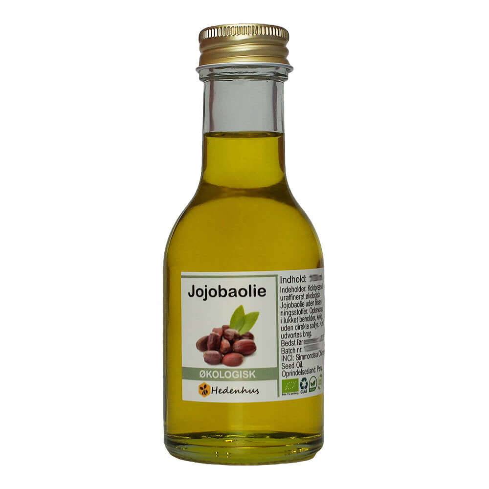 Jojobaolie Økologisk 50 ml Koldpresset Hudplejeolie - Vitamin E, Antioxidanter, Let absorberende - Hedenhus