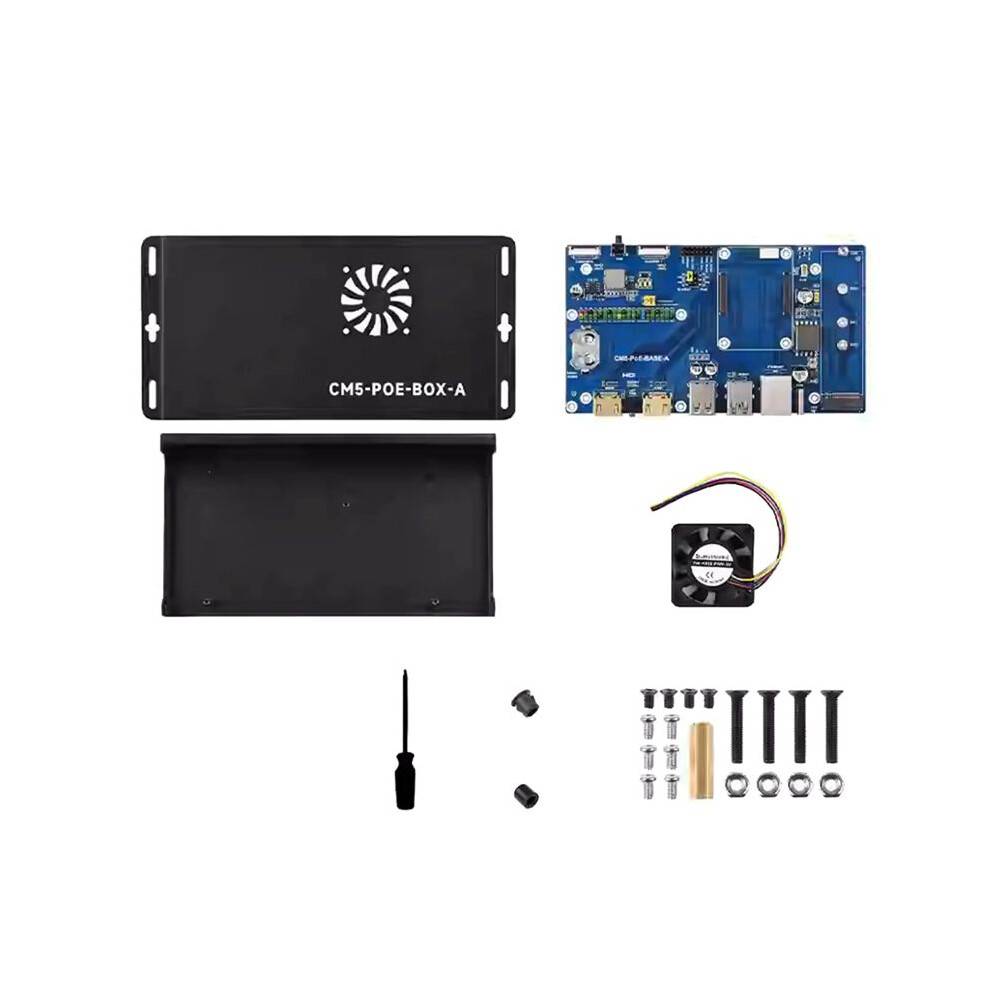 For Raspberry Pi Compute Module 5 IO Board Kit with PoE Gigabit Ethernet RJ45 for RPi CM5 PoE Expansion Board EU PLUG