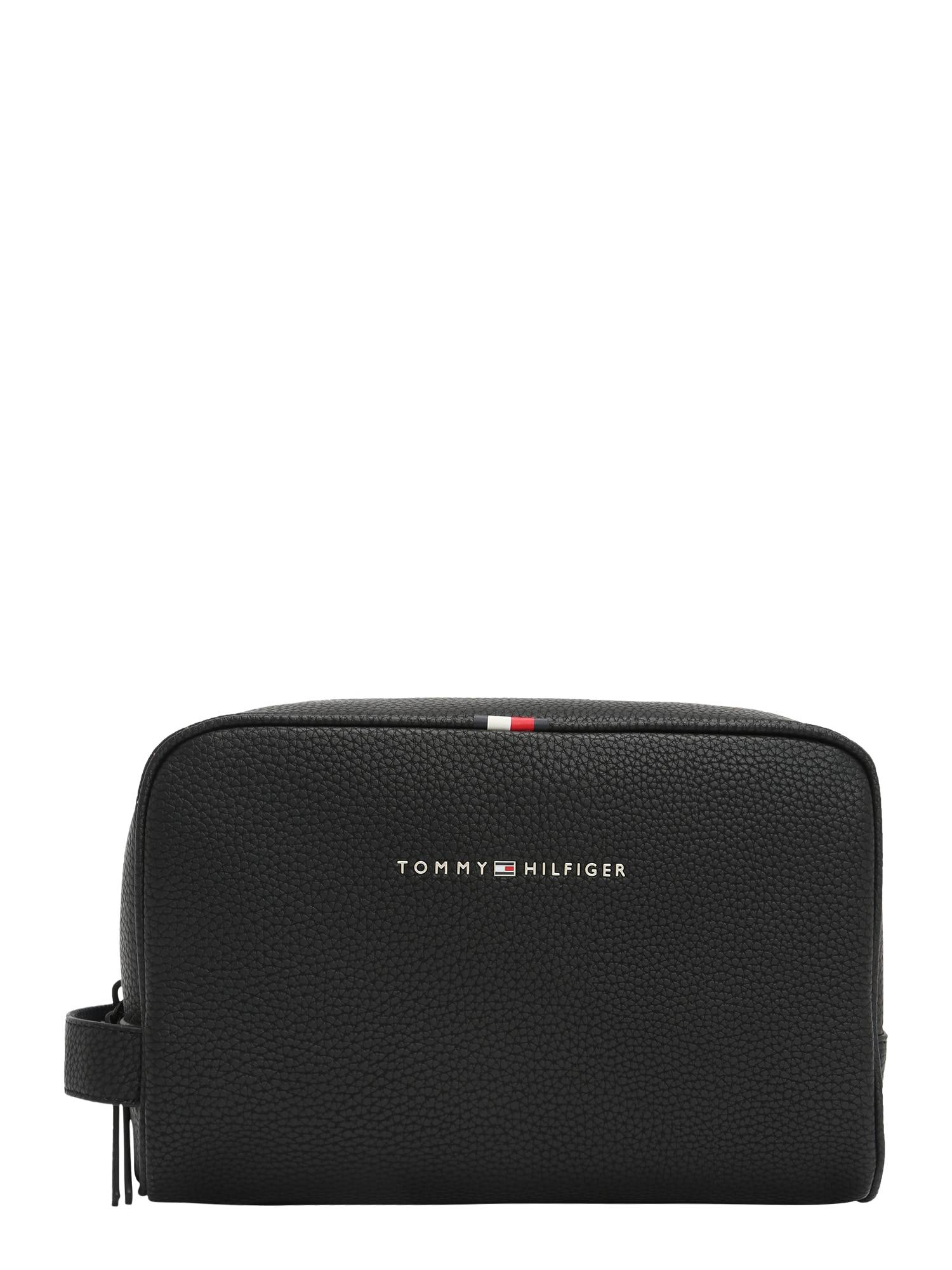 TOMMY HILFIGER Toilettaske 'Essential'  rød / sort / hvid