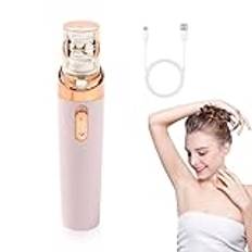 Miniepilator för kvinnor, allt i ett epilator kvinnors ansikte, trådlös rakapparat med LED-ljus vattentät enligt IPX5, epilatorer och tillbehör för ansikte, armhåla, ben, armar (B)