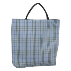 Burberry Vintage, Pre-owned, Dame, Blå, ONE SIZE, Tyl, Pre-owned canvas håndtasker