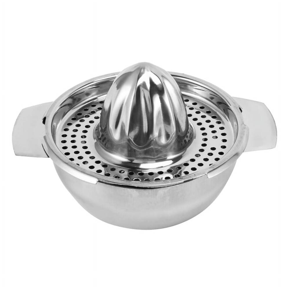 Qtmnekly Rustfrit Stål Juice Reamer Glas Manuel Juicer Appelsin Citron Presser