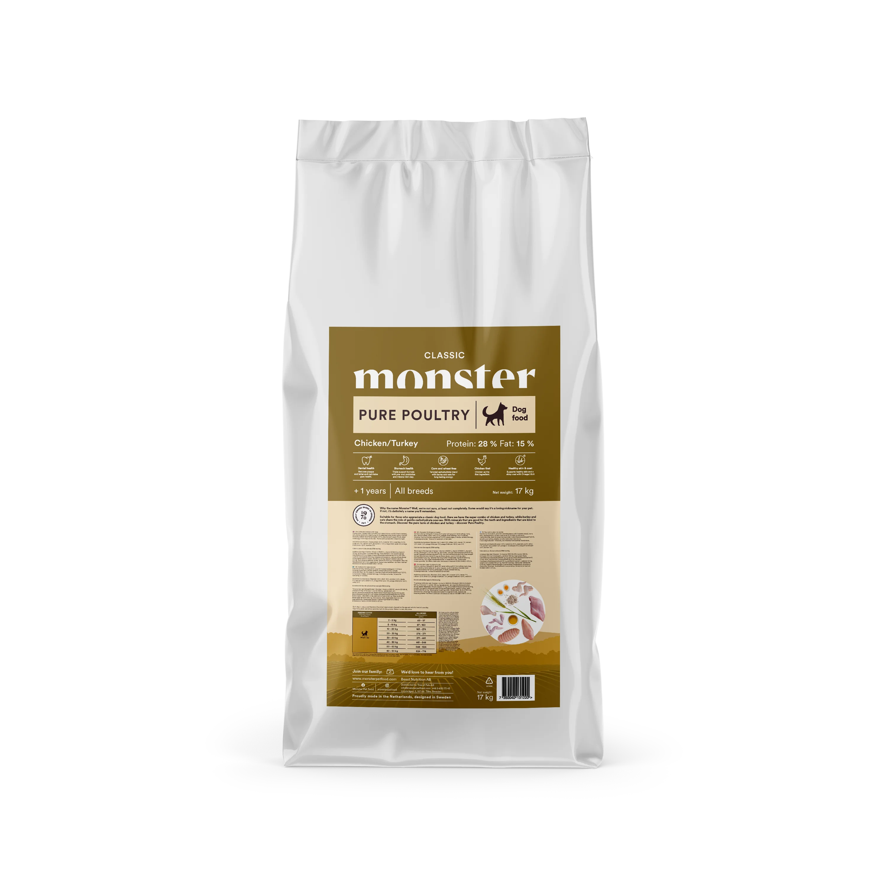 Monster Classic Pure Poultry 2kg - 17kg
