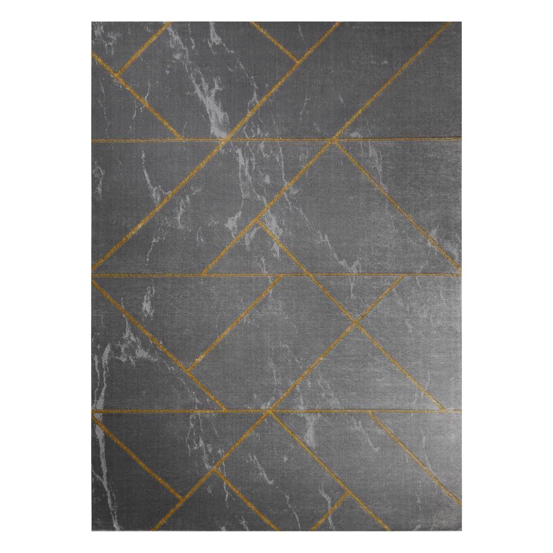 Gulvtæppe - Hakano Estema Marblegeo, grafit, 80×150 cm