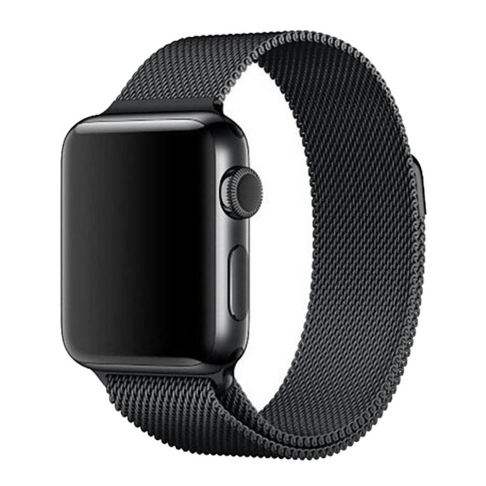 Milanese Loop Metall Armband Apple Watch 42/44/45/46/49 mm Svart