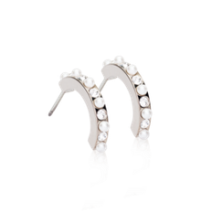 NT Pendant Mixed Curved 15 mm, Crystal/White