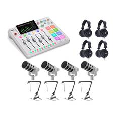 Rodecaster Pro II podcast kit 4 White 2