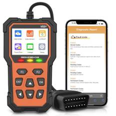 D-Lumina V521 OBD2 Bildiagnostik, Kontrollampa för motor, Kodläsare, Rensa felkoder, Felkodssökning, Realtidsdata, Kompatibel med OBDII-protokoll