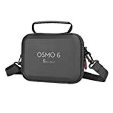 Uvafly OM 6-väska, bärbar förvaringsväska i PU-läder med axelrem, resväska för DJI Osmo Mobile 6 gimbal stabilizer tillbehör, svart, Axelväska