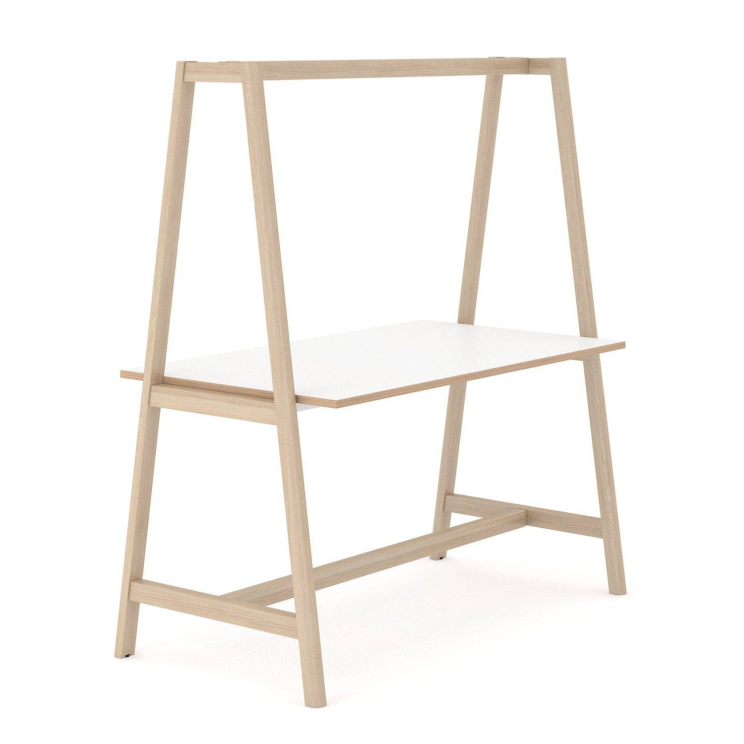 Nova Wood Bord, massivt asketræ - 172,3 x 90 cm Grå Melamin Hvid Sortbejdset Ask.