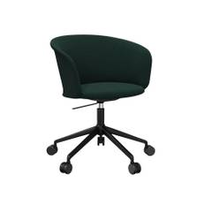 HEM - Kendo Swivel Chair 5-star Castors - Pine/Black - Kontorsstolar - Sabine Marcelis,LucidiPevere - Grön - Metall/Trä/Skum/Plast/Ull